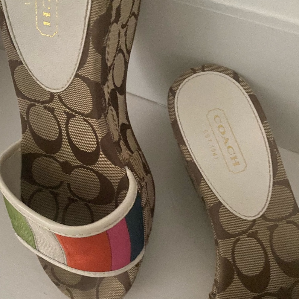 Coach Ellah Women's Multicolor Slide Sandals - Picture 7 of 9